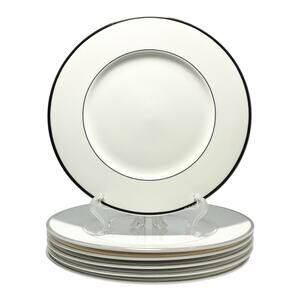 Mikasa “Cameo Platinum” Set of 6 Bone China Salad Plates 8 1/2”